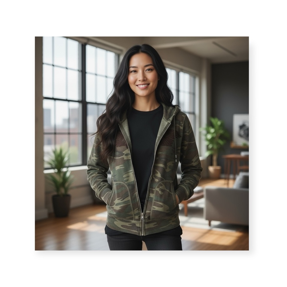 VHTF: new Lucky Brand シ Embroidered Winged Peace Sign Zip Hoodie Sweatshirt シ S - Picture 15 of 16